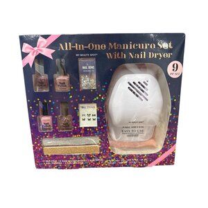 All-In-One Manicure Set With Nail Dryer My Beauty Spot 9-Pc Kit Includes Nail Po